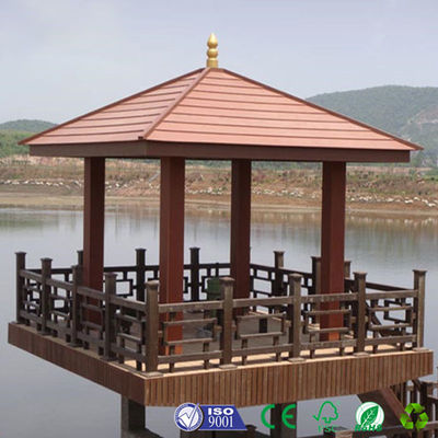 ভালো দাম কাস্টমাইজড ডব্লিউপিসি গজব ইউভি প্রতিরোধী আউটডোর কাঠ গজব বাদামী রঙ অনলাইন