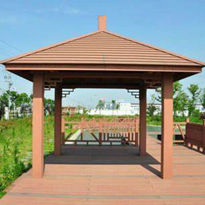 ভালো দাম আউটডোর ব্রাউন ডাব্লুপিসি গজবো ইউভি প্রতিরোধী ডাব্লুপিসি প্যাভিলিয়ন সমাবেশ অনলাইন