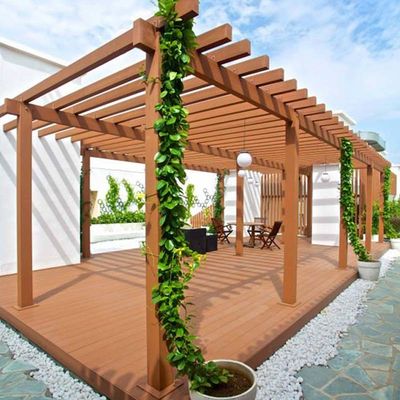 ভালো দাম কাস্টমাইজড কাঠ প্লাস্টিক কম্পোজিট Pergola WPC কম রক্ষণাবেক্ষণ অনলাইন